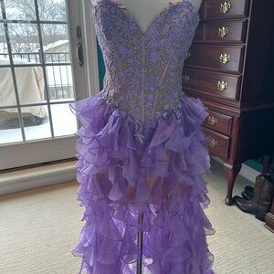 Sherri Hill Lavender High-Low Dress